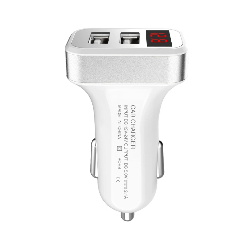 Ninjacase 2.1a зарядки Dual USB Автомобильное Зарядное устройство адаптер со светодиодной