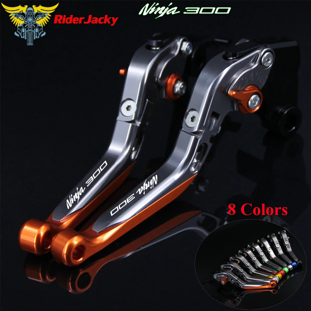 Лого ниндзя 300 оранжевый + Титан для Kawasaki Ninja 300R 2013 2018 2016 2017 ЧПУ Складные выдвижной