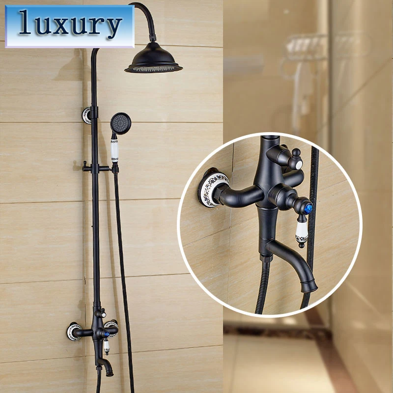 Современный 8 &quotсмеситель для душа с дождевой насадкой настенный вращается