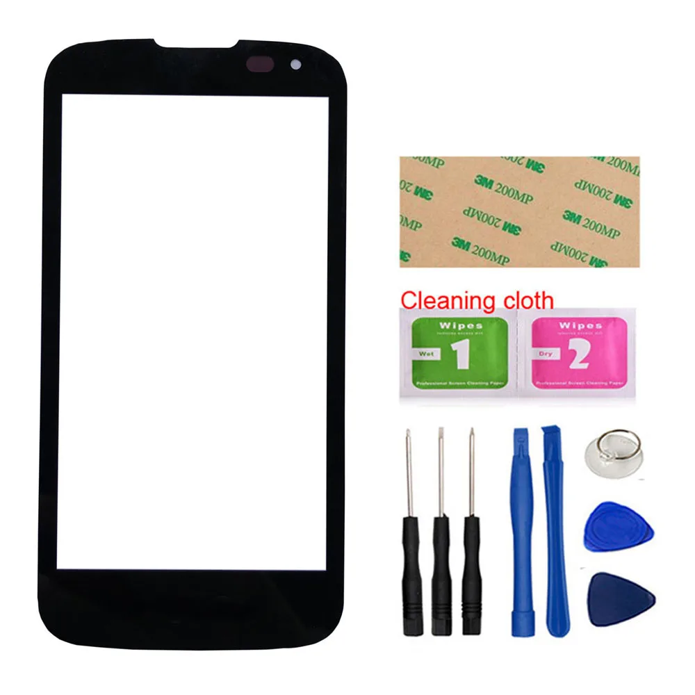 Black With Tools YRFF Мобильная передняя панель стекло для LG K3 LTE K100 K100DS LS450 Переднее стекло внешняя стеклянная крышка - Цвет: Black With Tools