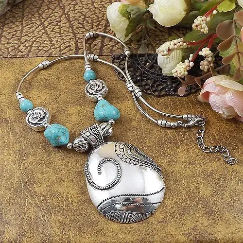 2014 Новое поступление хит продаж модные тибетские украшения винтажное ожерелье с
