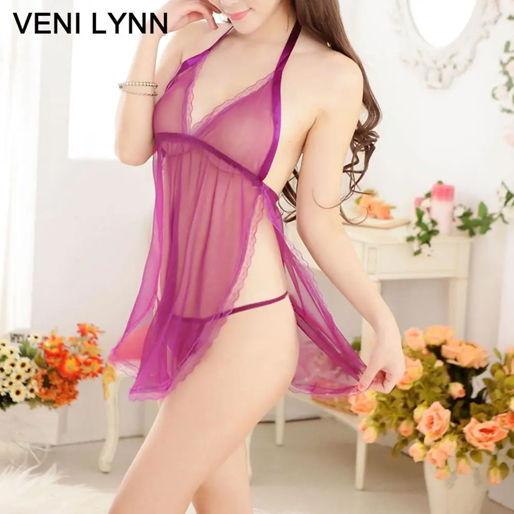 VENI LYNN Silk Romantic Nightgowns &ampSleepshirts Sexy Lingerie Women Cute for Girls | Женская одежда