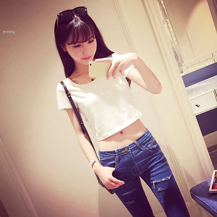 Новое поступление летом 2015 дамы женщин о образным вырезом с коротким рукавом