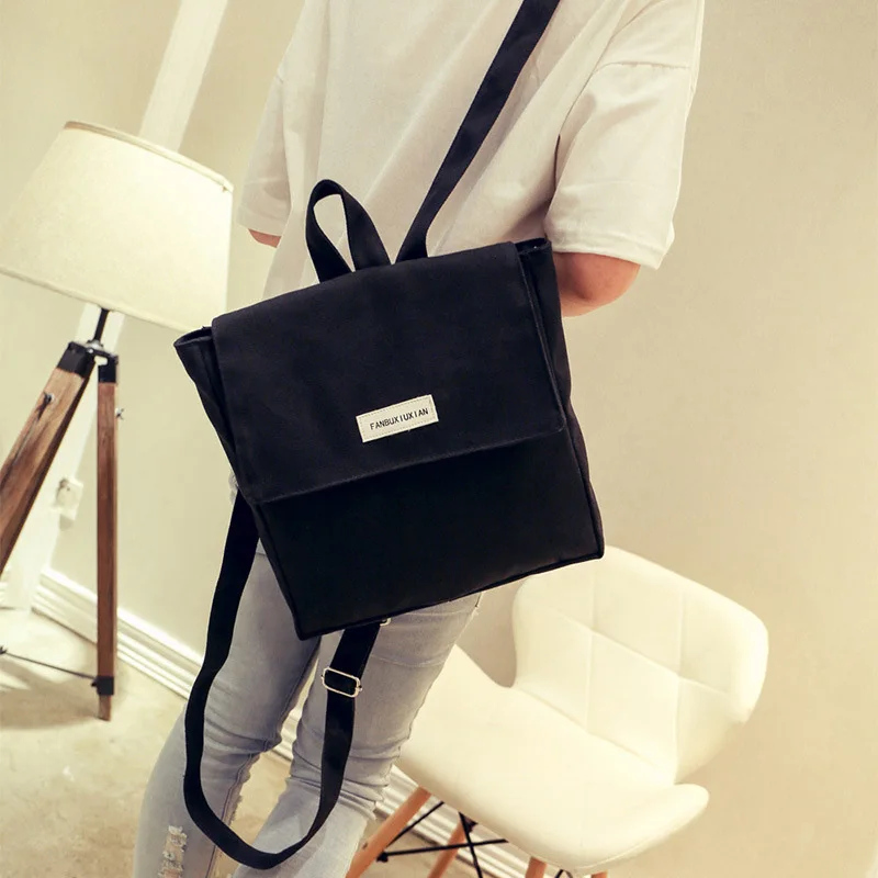 Бесплатная Доставка Real Photo 2017 Холст Рюкзак Дешевые Женщины Студенты Рюкзаки