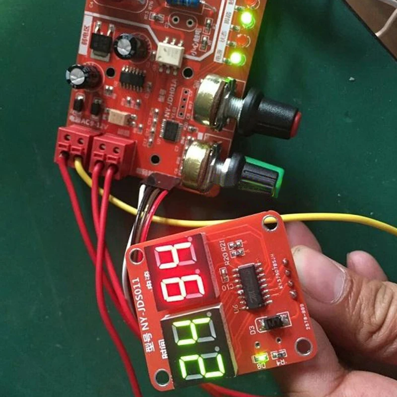 

Spot Welder Machine Controller Time Panel Board Time Control Board 40A Current Controller with Digital Display
