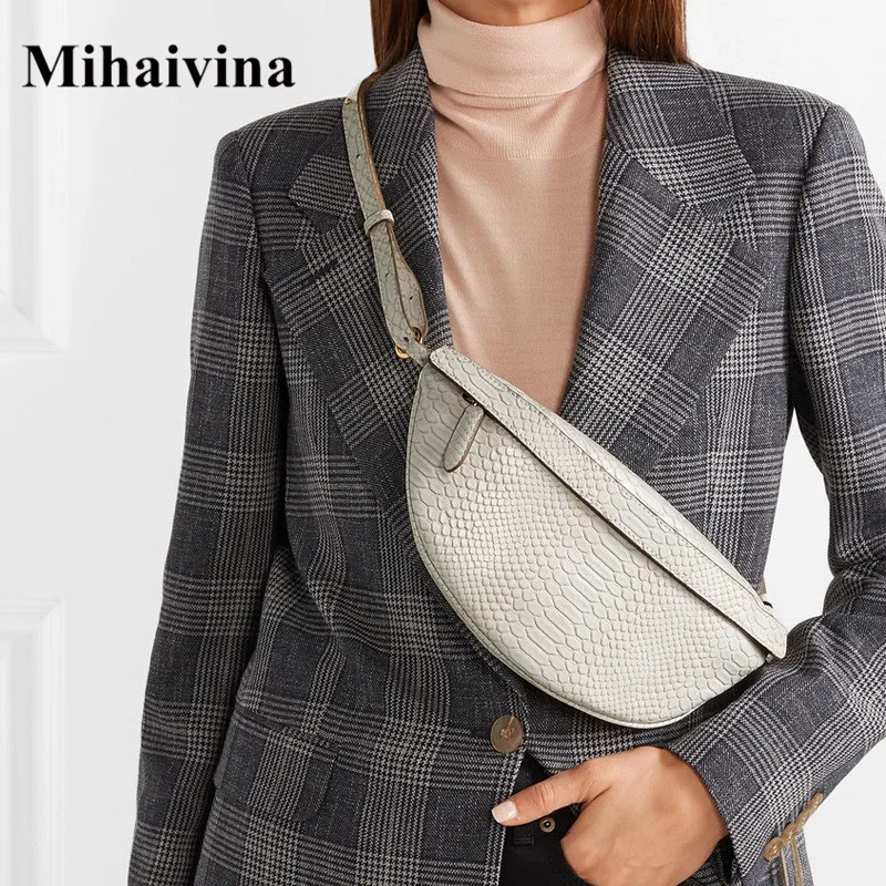 

Сумка Mihaivina нагрудная Женская, с змеиным рисунком