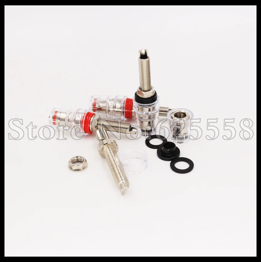 4 pcsX HI-END Rhodium Plated Amplifier Speaker Terminal Binding Post