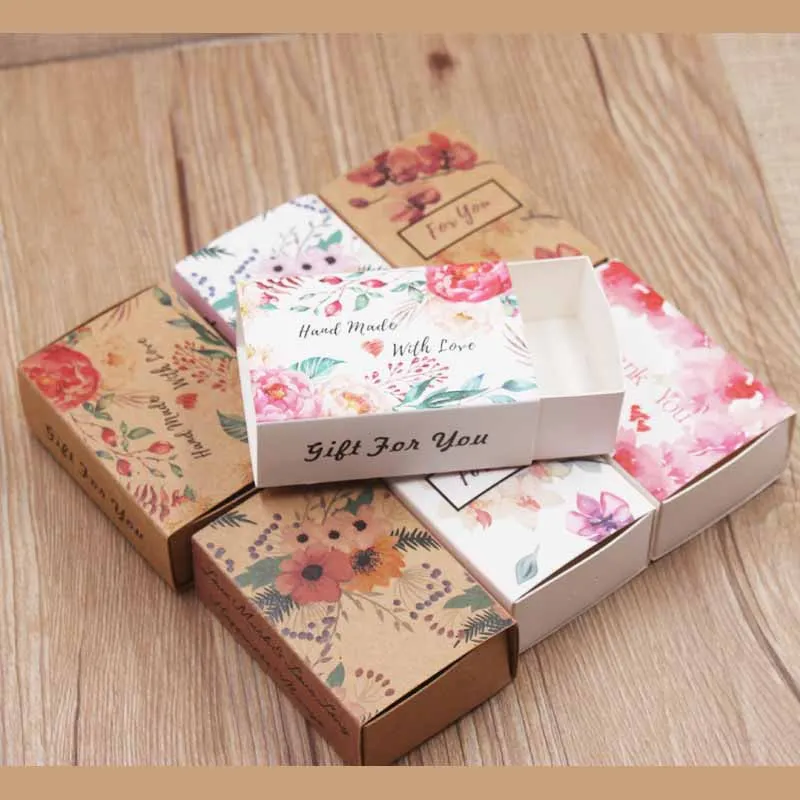 5 шт. в партии мульти дизайн рождественские подарки упаковка слайдер винтажная