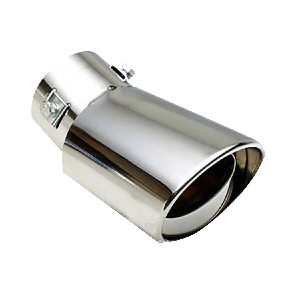 

Universal Stainless steel Car Vehicle Rear Round exhaust Pipe Tail Muffler Tip Chrome Throat Exhaust System Car Accessories