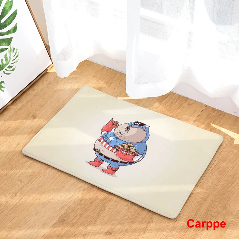 Мультяшный стиль милый Принт супергероев нескользящий коврик для улицы