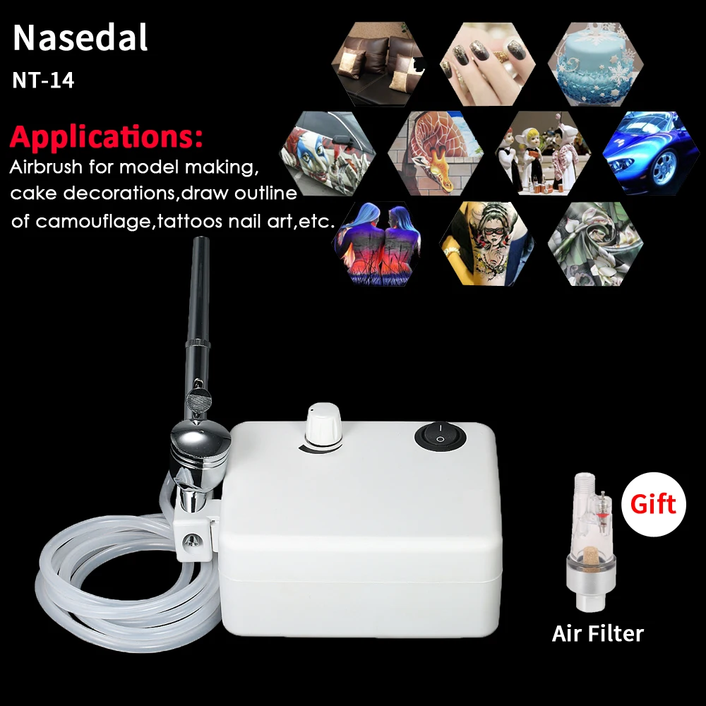 Назальный NT 14 аэрограф компрессор двойного действия распылитель Воздушная кисть