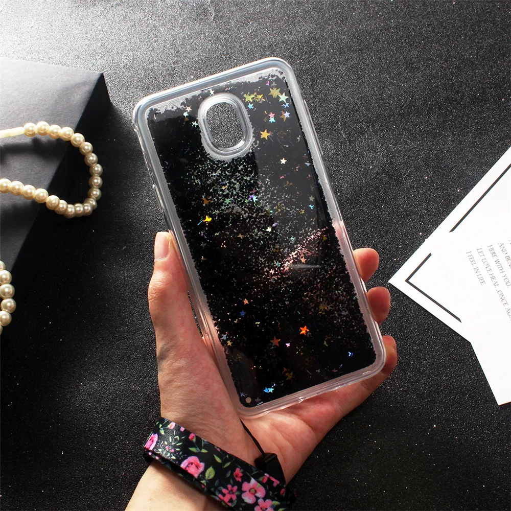 soft TPU Liquid Case For Funda Samsung Galaxy J5 2018 Transparent Dynamic Quicksand sFor Phone Cover |