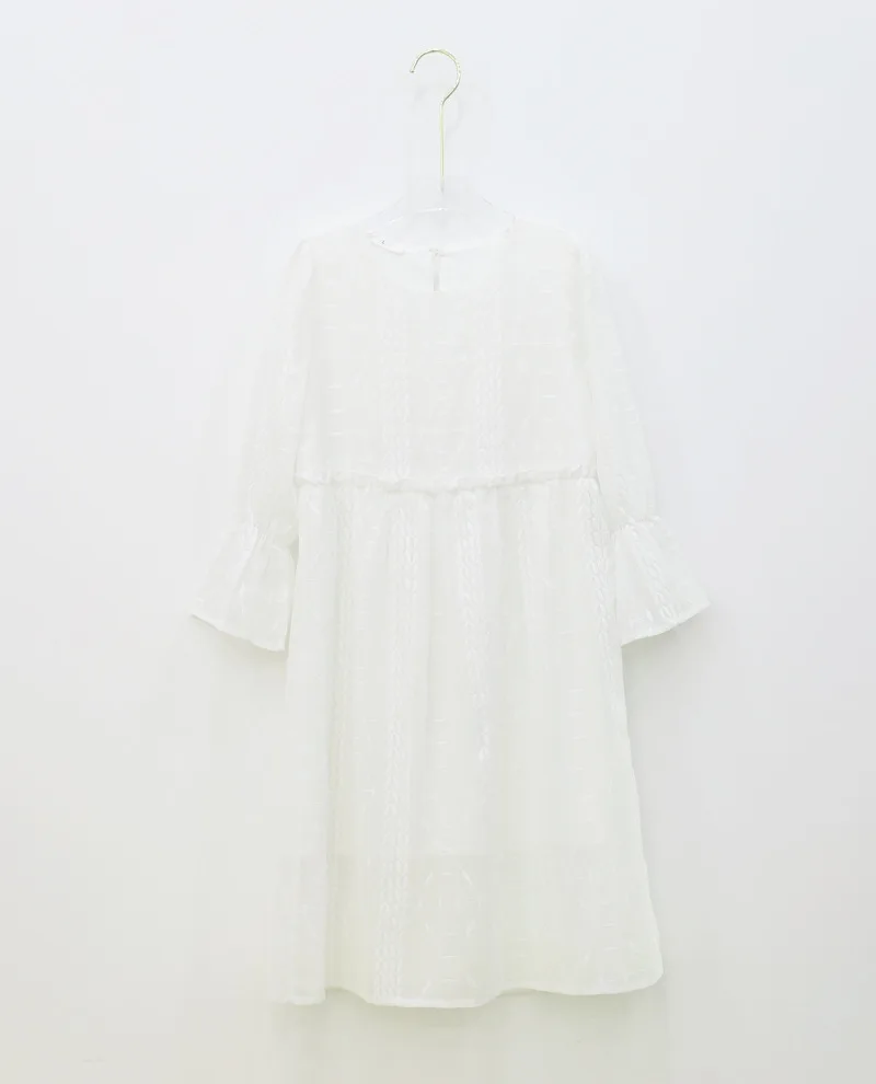 Girls Dress Autumn New Children Princess Dress White Long Sleeve Embroidered Fairy Kids Cute Dress Children Clothes#5307