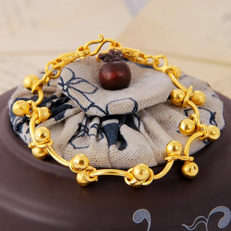 Vietnam Sand Gold Bracelet Fashion Beaded Bracelet Gold Bracelet Wedding Jewelry for Women