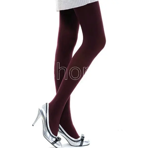 Wine Red 100D модные однотонные эластичные колготки для девочек и женщин, весенние колготки ярких цветов, бесшовные колготки, сексуальные чулки для девочек - Цвет: Wine Red