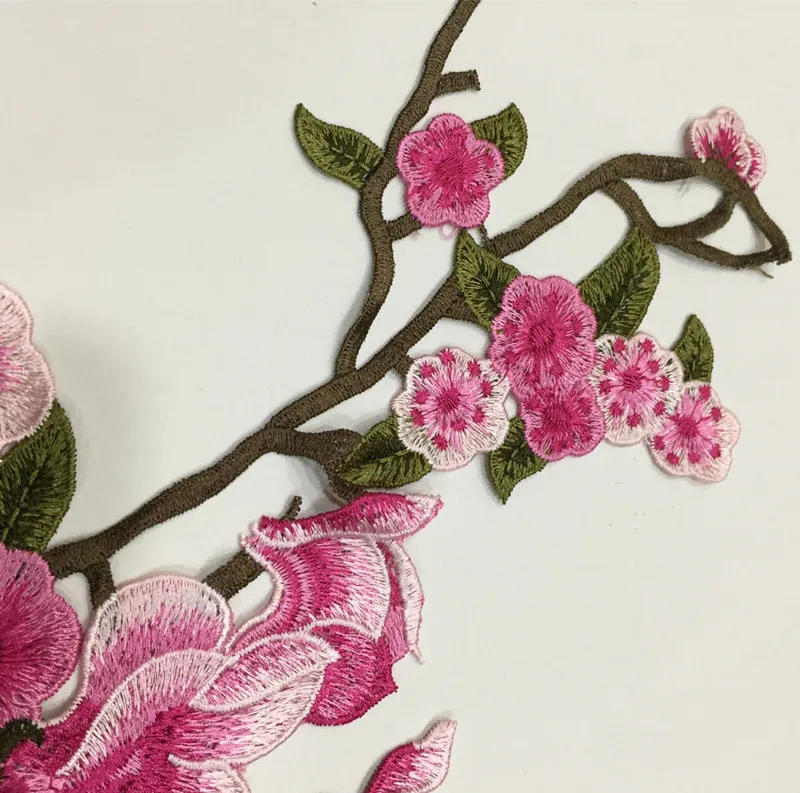 FFLACELL цветок сливы патч аппликация Одежда Вышивка Ткань стикер | Дом и сад