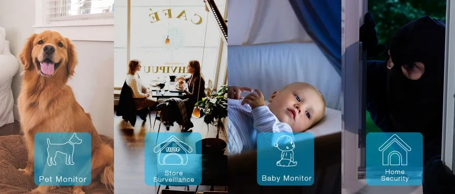 Умная wifi PTZ FHD IP облачная камера с Alexa Голосовое управление Автоматическое умное отслеживание лица Обнаружение звука для движения сигнализации