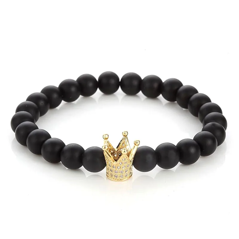 10 шт./лот Оптовая Продажа Модные женские ювелирные изделия CZ 8 мм матовый оникс с