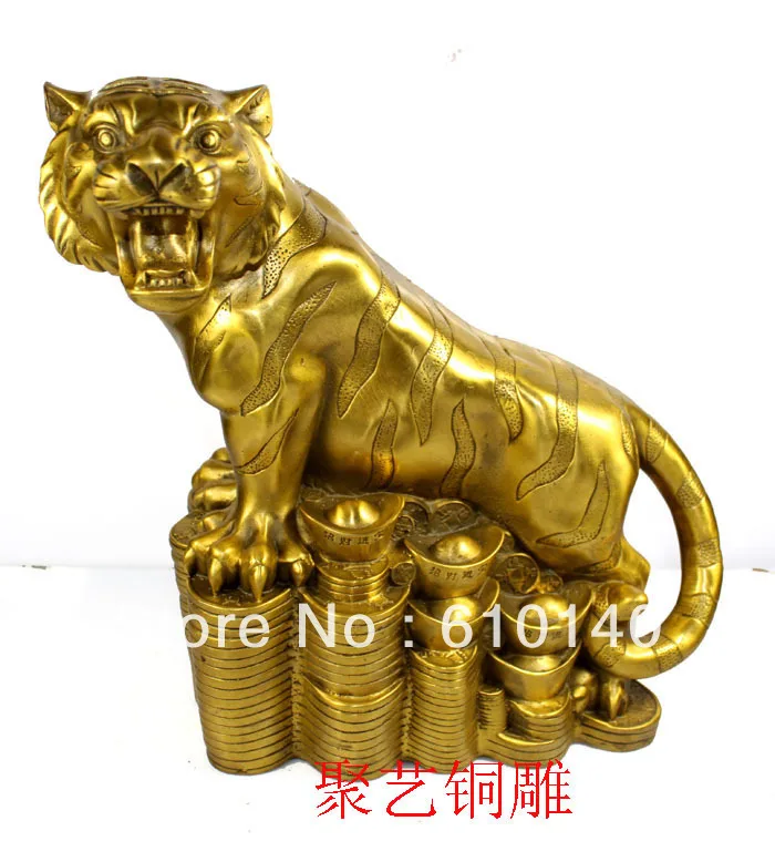 Бронзовая скульптура бронзовая медная статуя тигра украшение дома меди | Дом и
