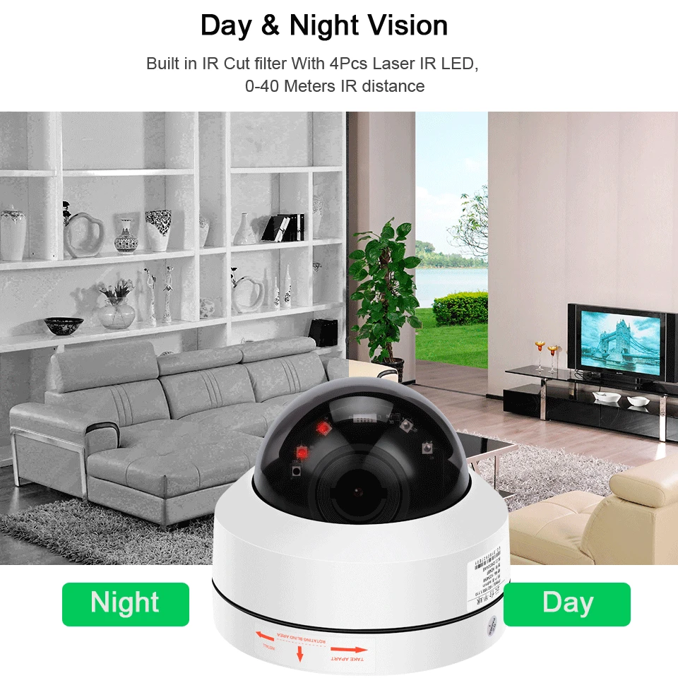 1080 P PTZ скорость купольная ip-камера 5MP Full HD Onvif 4X зум P2P 40 м ночного видения Водонепроницаемая P2P 2MP наружная купольная poe PTZ