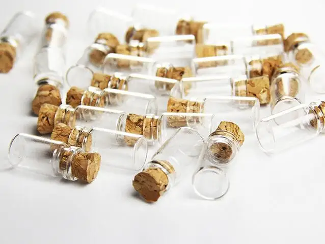 50 шт. Милая Мини маленькая пробка для стеклянной бутылки стопор стеклянные