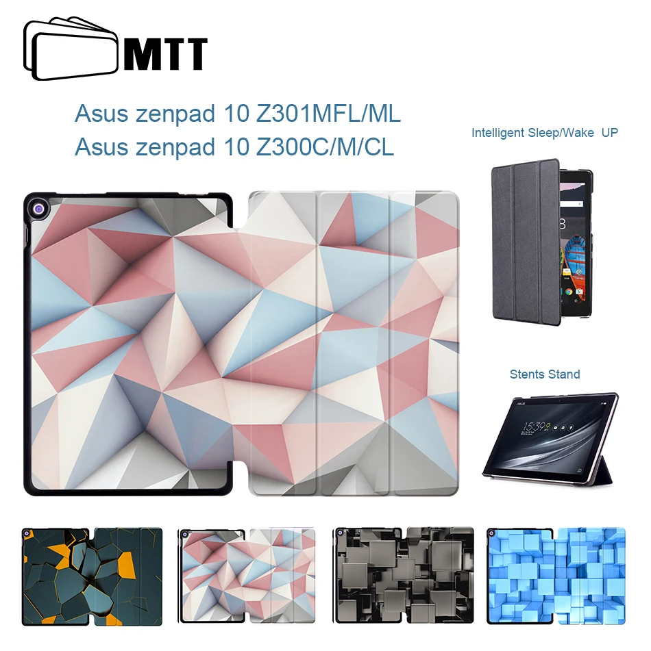 MTT 3D в виде геометрических фигур чехол КРЫШКА ДЛЯ ASUS Zenpad 10 Z301MLF Z301ML из искусственной кожи раза планшетный чехол для ASUS Zenpad 10," Z300C Z300M