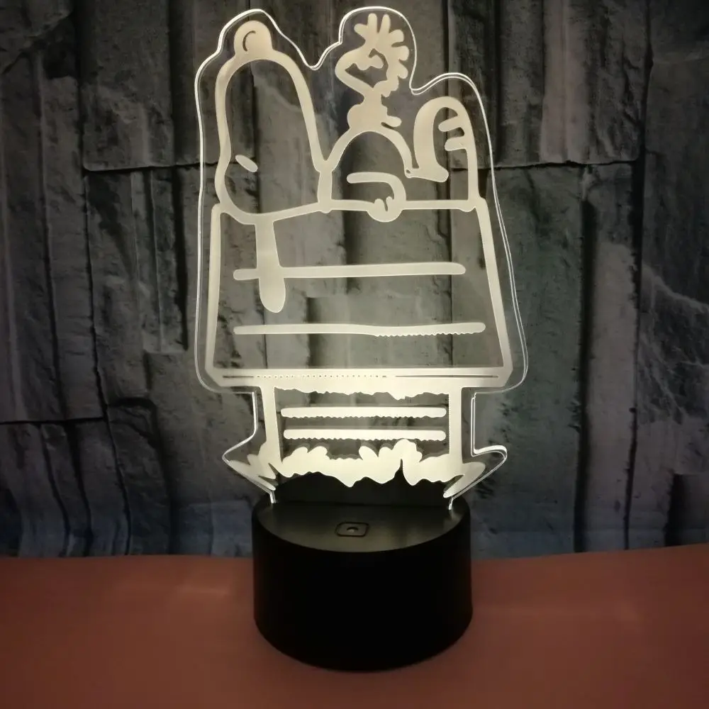 Новый Красочный 3d маленький ночной Светильник для щенков красочный сенсорный