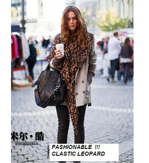 2016 высококачественный модный Леопардовый шифоновый шелковый шарф шарфы теплая