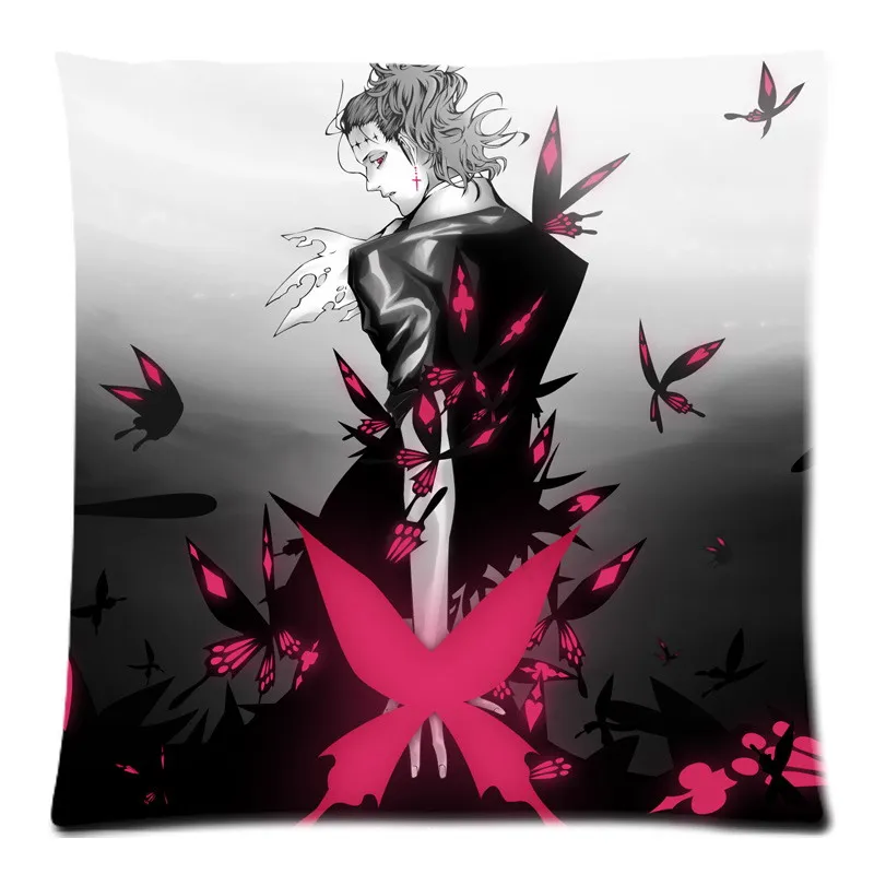 Декоративная Наволочка на подушку D. Серого цвета с принтом человек-Подушка Чехол