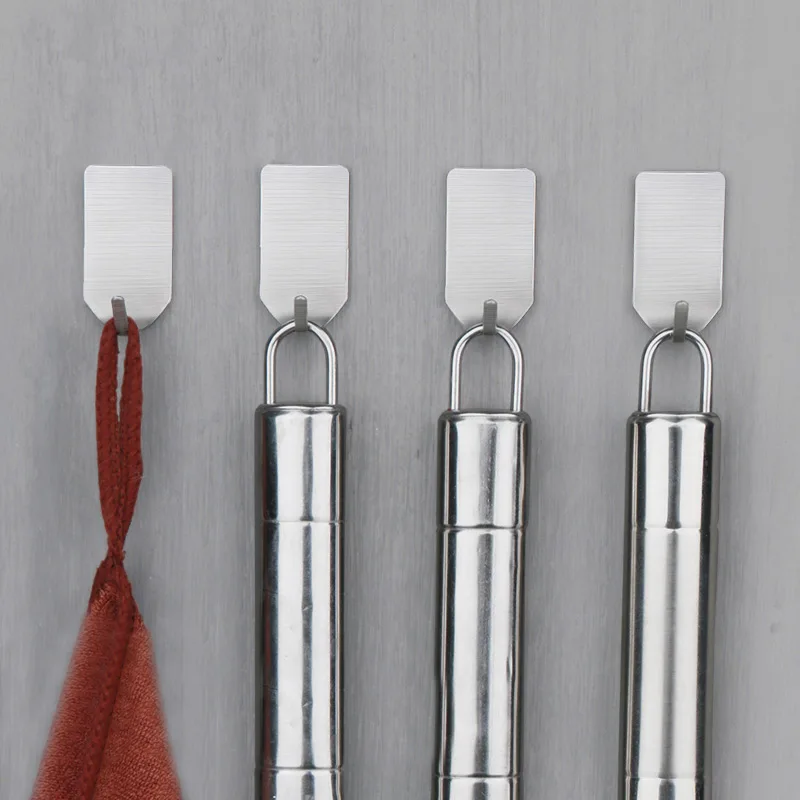 8pcs/set Hook Paste Strong Living Room Hanging Kitchen 304 Stainless Steel Rust free Rubber Door Stopper Wall|Крючки| |