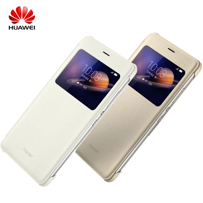 Оригинальный Официальный Смарт флип чехол Huawei Honor V8 с окошком для просмотра