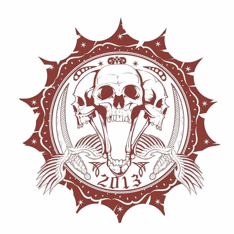 YJZT 15.6CM*16CM Style 2013 Open Jaw Skull Windows Car Sticker Decal 6-0717 | Автомобили и мотоциклы