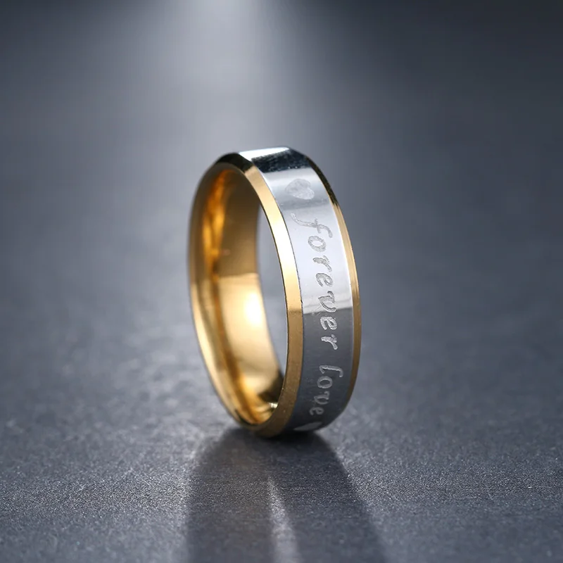 DOTIFI 316L кольца из нержавеющей стали для женщин золотого цвета Forever Love обручальное кольцо ювелирные изделия