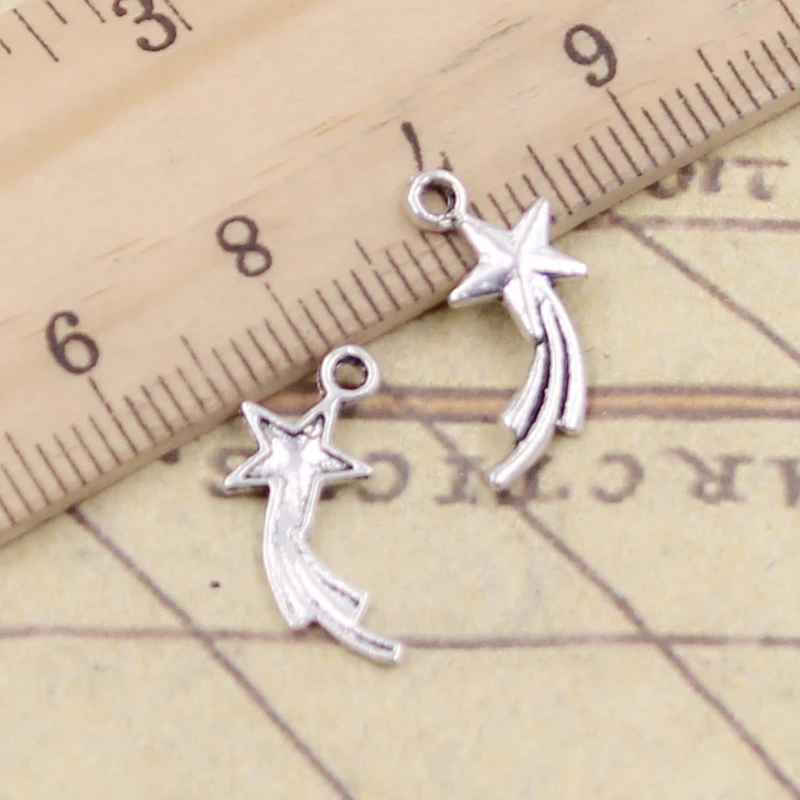 Подвеска стреляющая звезда 16x8 мм 30 шт.|tibetan silver plated|pendants craftsstar charm |