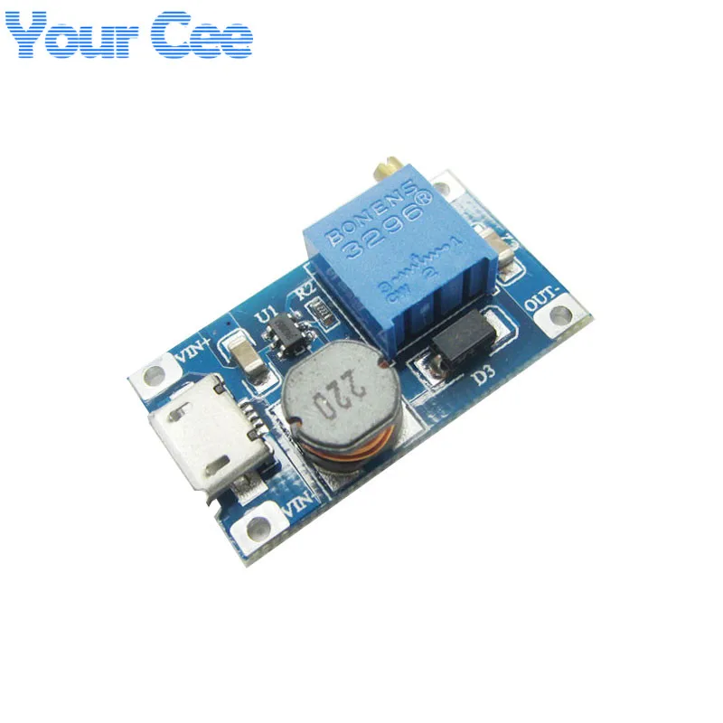 10 шт. модуль регулировки наддува на 2 А Повышающий Модуль а с MICRO USB в-24 в до 5 В 9 12 28