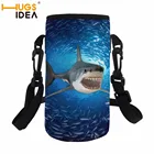 HUGSIDEA 500550 мл, спортивная крышка для бутылки с водой в виде дельфина акулы, неопреновый чехол для бутылки с животными, чехол-сумка, индивидуальный чехол для бутылки