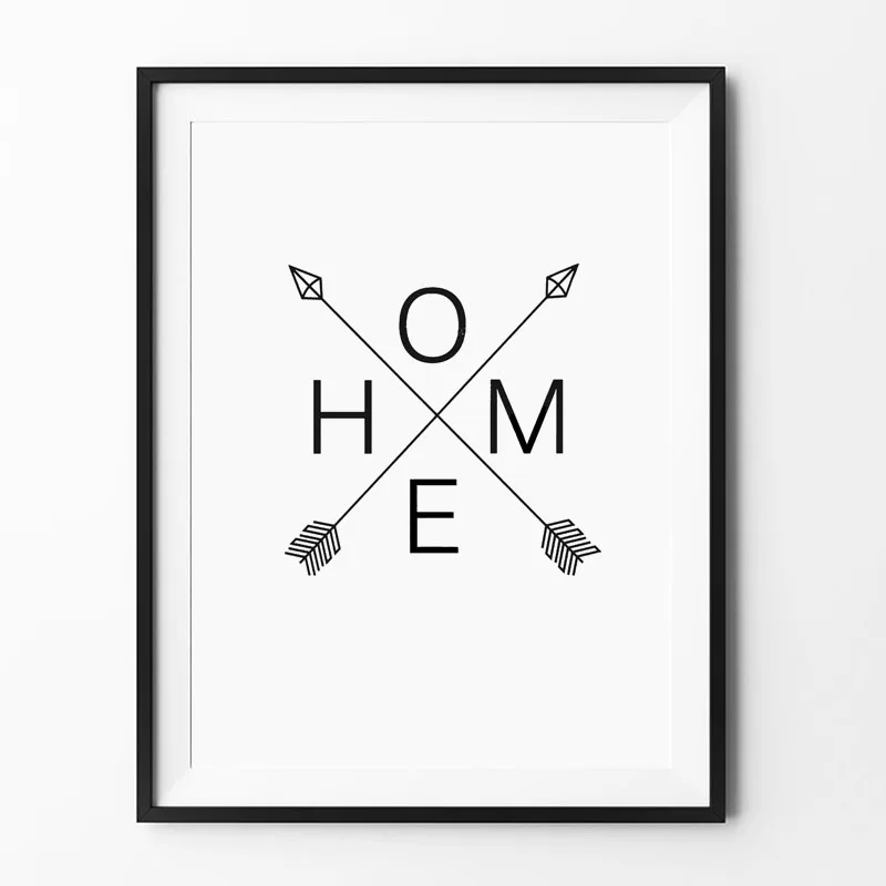 Домашний постер со стрелками Постер в скандинавском стиле черная домашняя