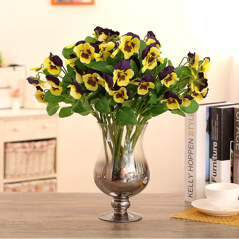 JAROWN искусственные Панси шелковые цветы моль фаленопсис Орхидея расположение для