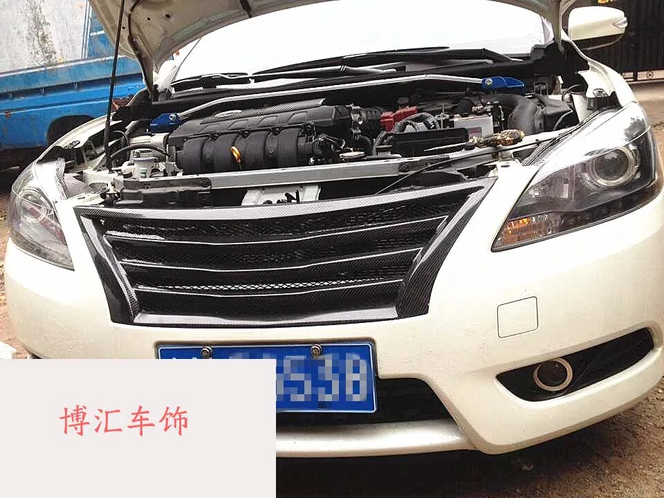 Решетка для переднего бампера автомобиля из углеродного волокна NISSAN Bluebird Sylphy 12-14