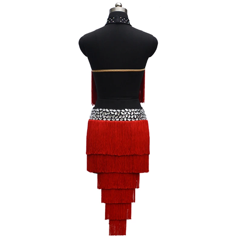 Костюмы для латиноамериканских танцев кисточкой конкуренция платье