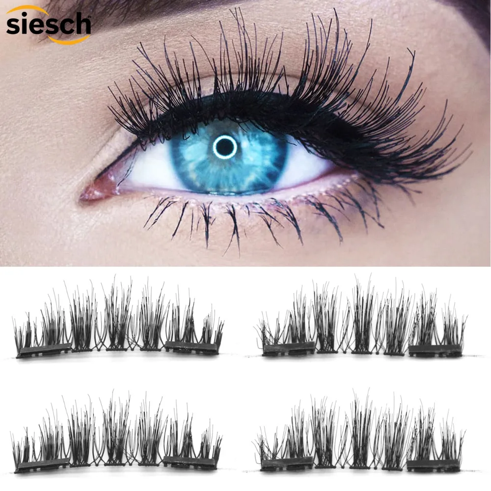 4 шт./пара магнитные ресницы для наращивания двойной магнит красота глаз