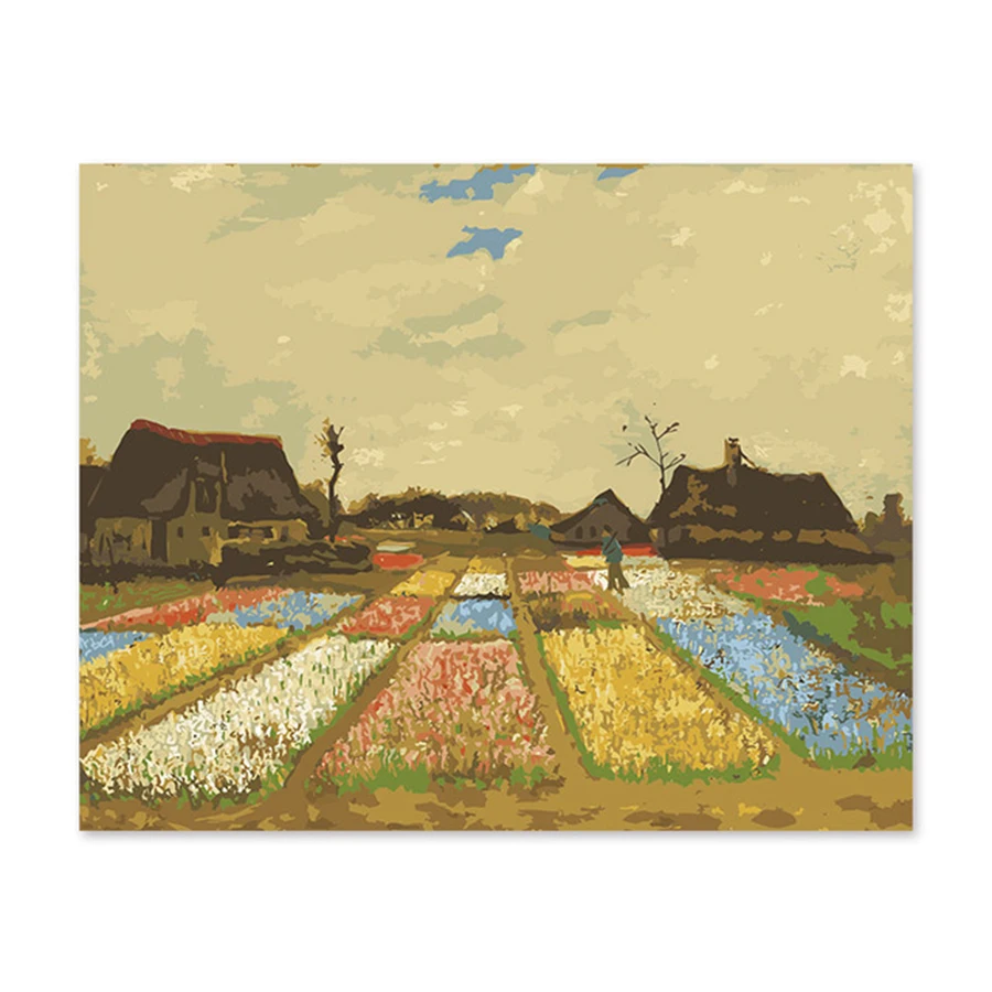 

Digital oil painting itself handmade DIY decoration drawing room bedroom sofa background Van Gogh Garden