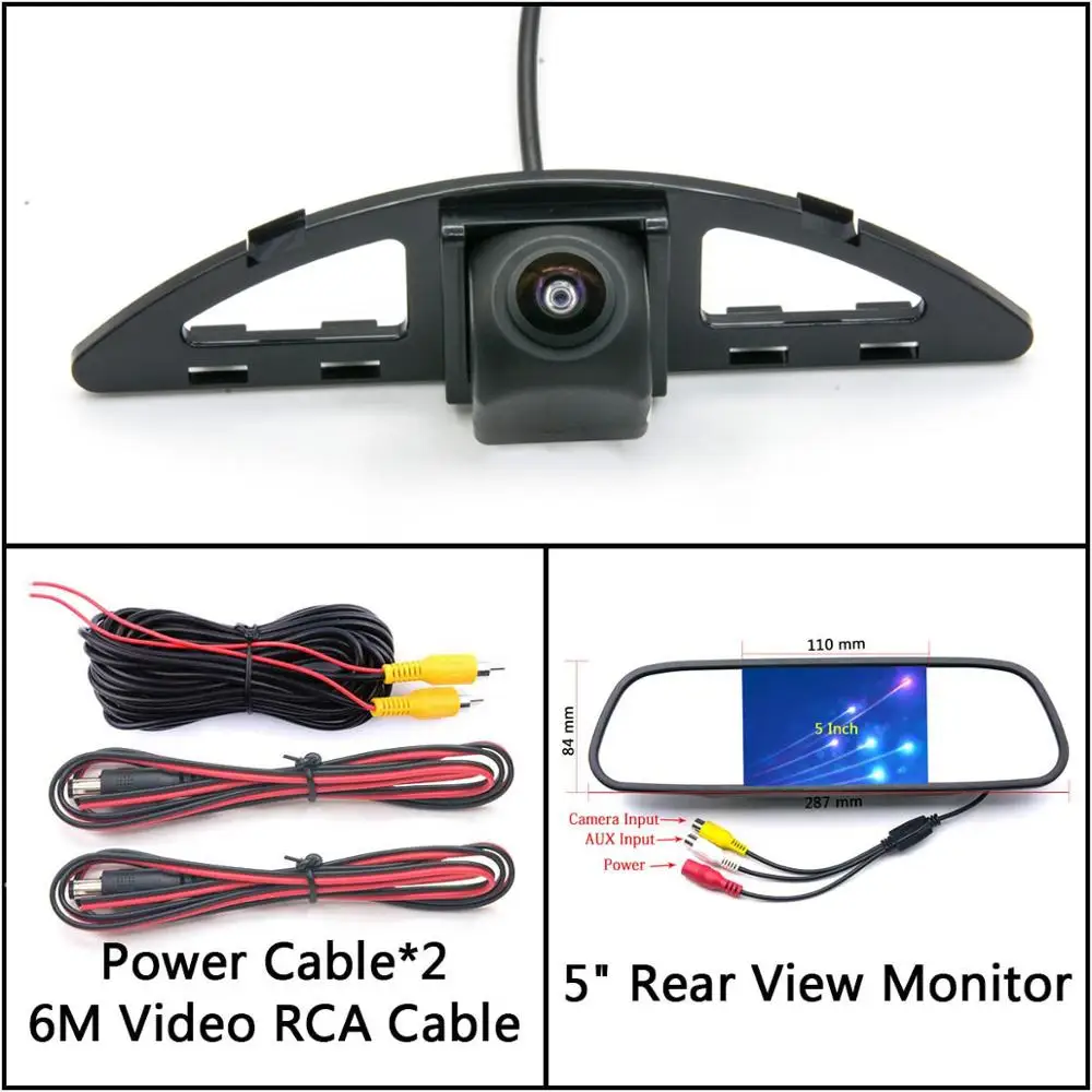 Cam N 5 inch Mirror 175 градусов HD камера заднего вида для Honda City 5 2008 2009 2010 2011 2012 2013 автомобильный монитор парковки водонепроницаемый - Название цвета: Cam N 5 inch Mirror