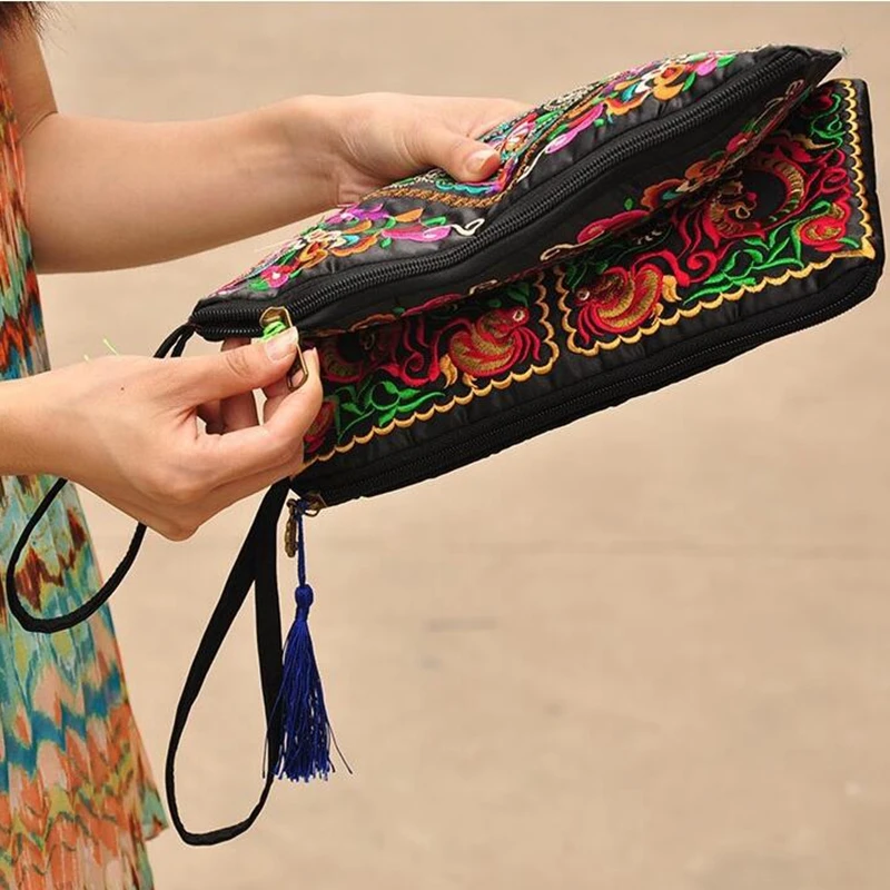 Лето 2020 женские этнические Этнические Ретро сумки с бабочками и цветами сумочка