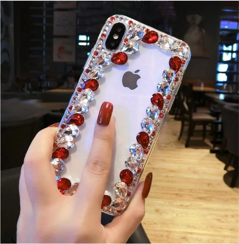 Блестящий чехол для телефона Redmi 7 6A 5A с кристаллами и стразами ручной работы Xiaomi