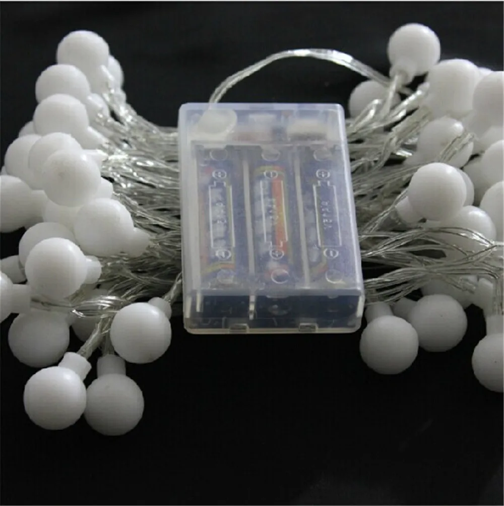 Рождественская светодиодная гирлянда с шариками 5 м 50 светодиодный работающая от