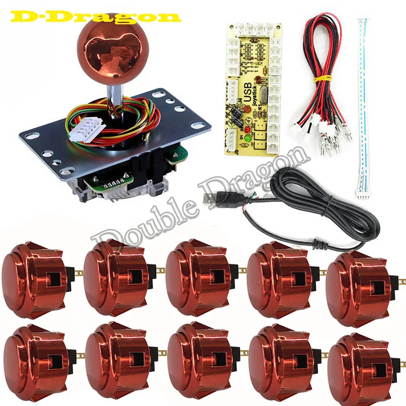 DIY Kit оригинальная Sanwa JLF-TP-8YT джойстик с нулевой задержкой 10 копия OBSJ-30 кнопочная Аркада USB кодер для ПК MAME