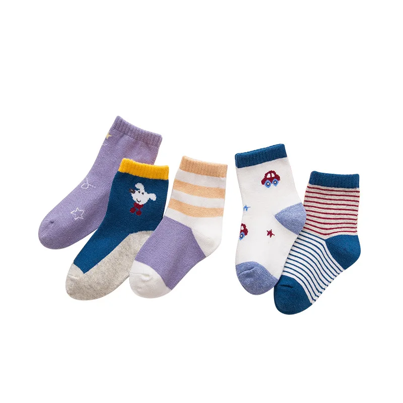 5 пара/лот девочек носки зимой Мягкий Хлопок Дети Спортивные пакет дышащий