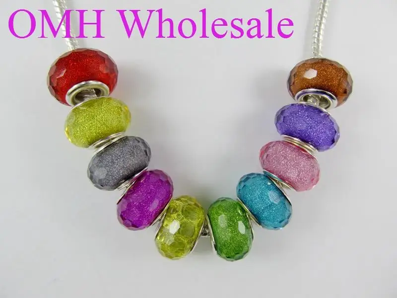Оптовая продажа 8 шт. аксессуары для ювелирных изделий OMH 14x9 5 стеклянные бусины