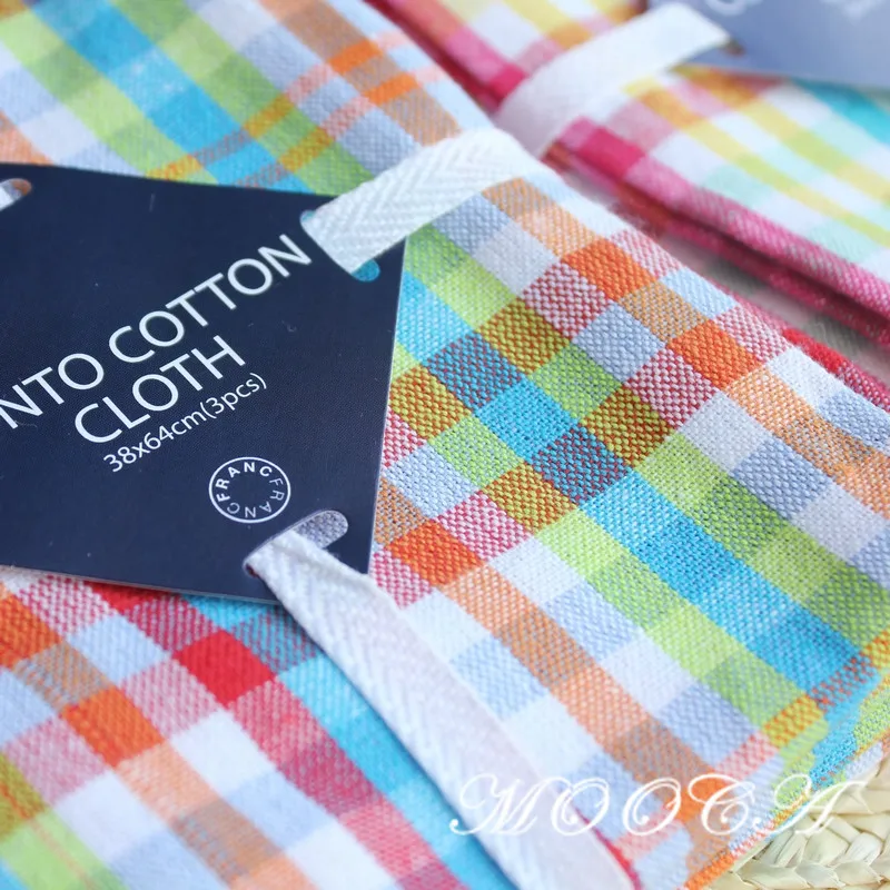 3 шт красочные клетчатые хлопковые кухонные салфетки полотенца губки|cloth sanitary